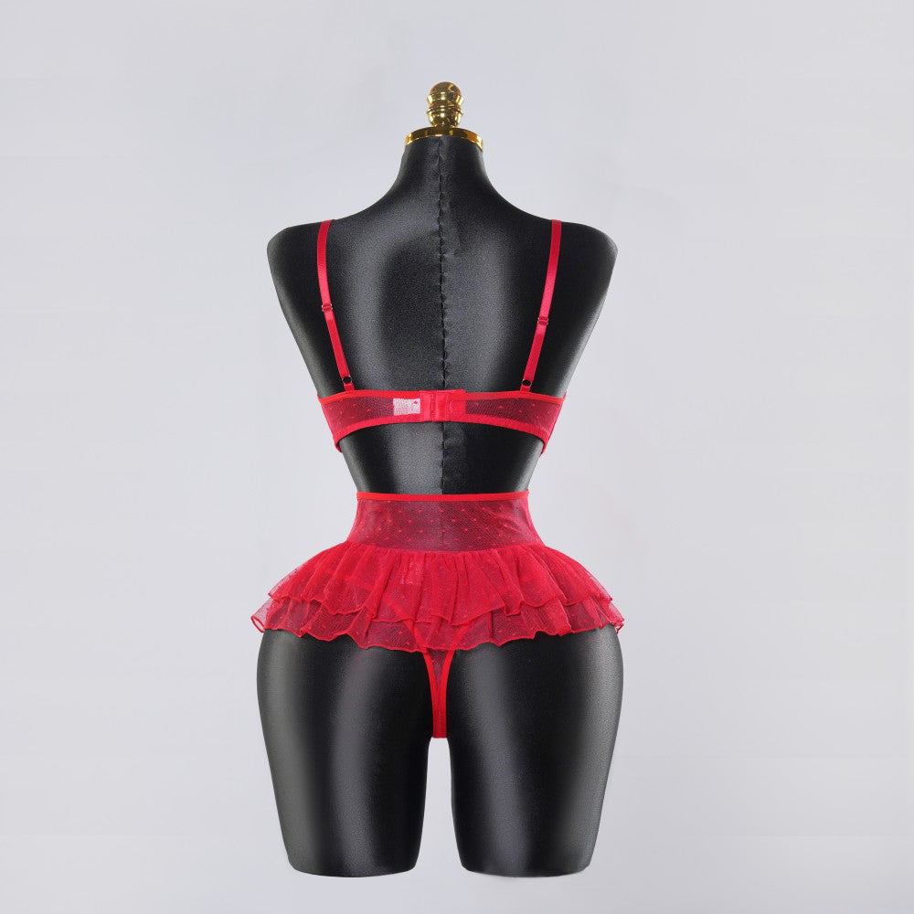 Sexy Lace Lingerie See-through Miniskirt Underwear