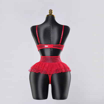 Sexy Lace Lingerie See-through Miniskirt Underwear