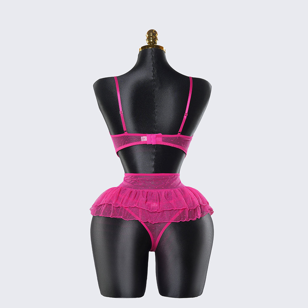 Sexy Lace Lingerie See-through Miniskirt Underwear