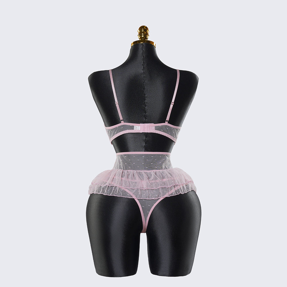 Sexy Lace Lingerie See-through Miniskirt Underwear