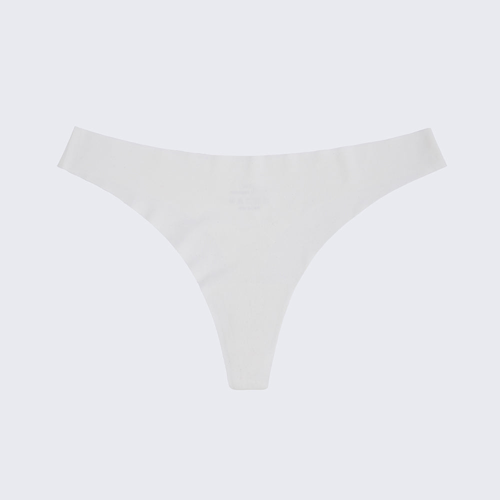 Seamless Ice Silk Low Rise Cotton Crotch Thong Panty