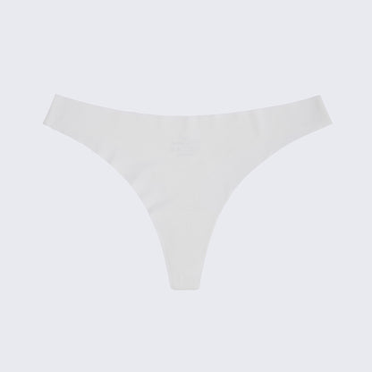 Seamless Ice Silk Low Rise Cotton Crotch Thong Panty