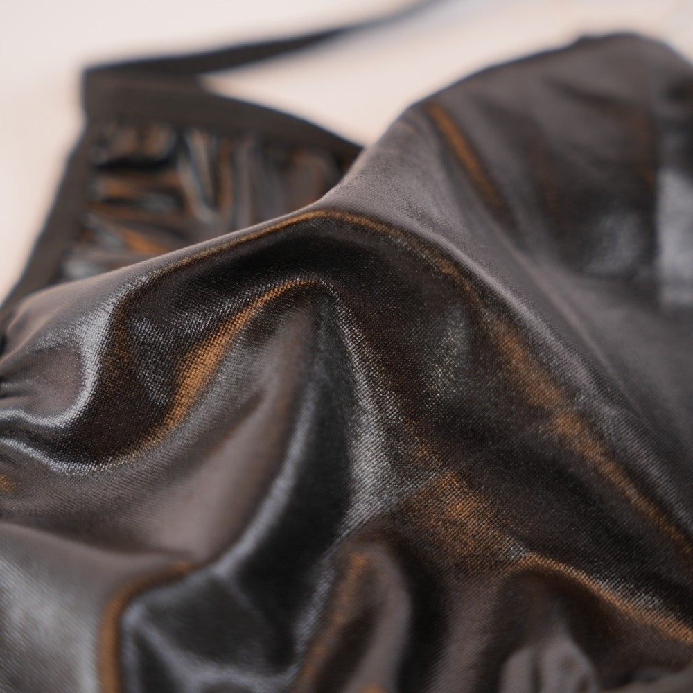 Sexy Black Leather Lingerie Bodysuit