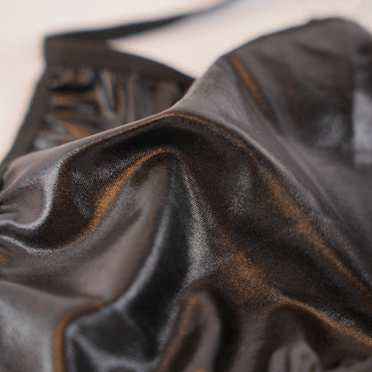 Sexy Black Leather Lingerie Bodysuit