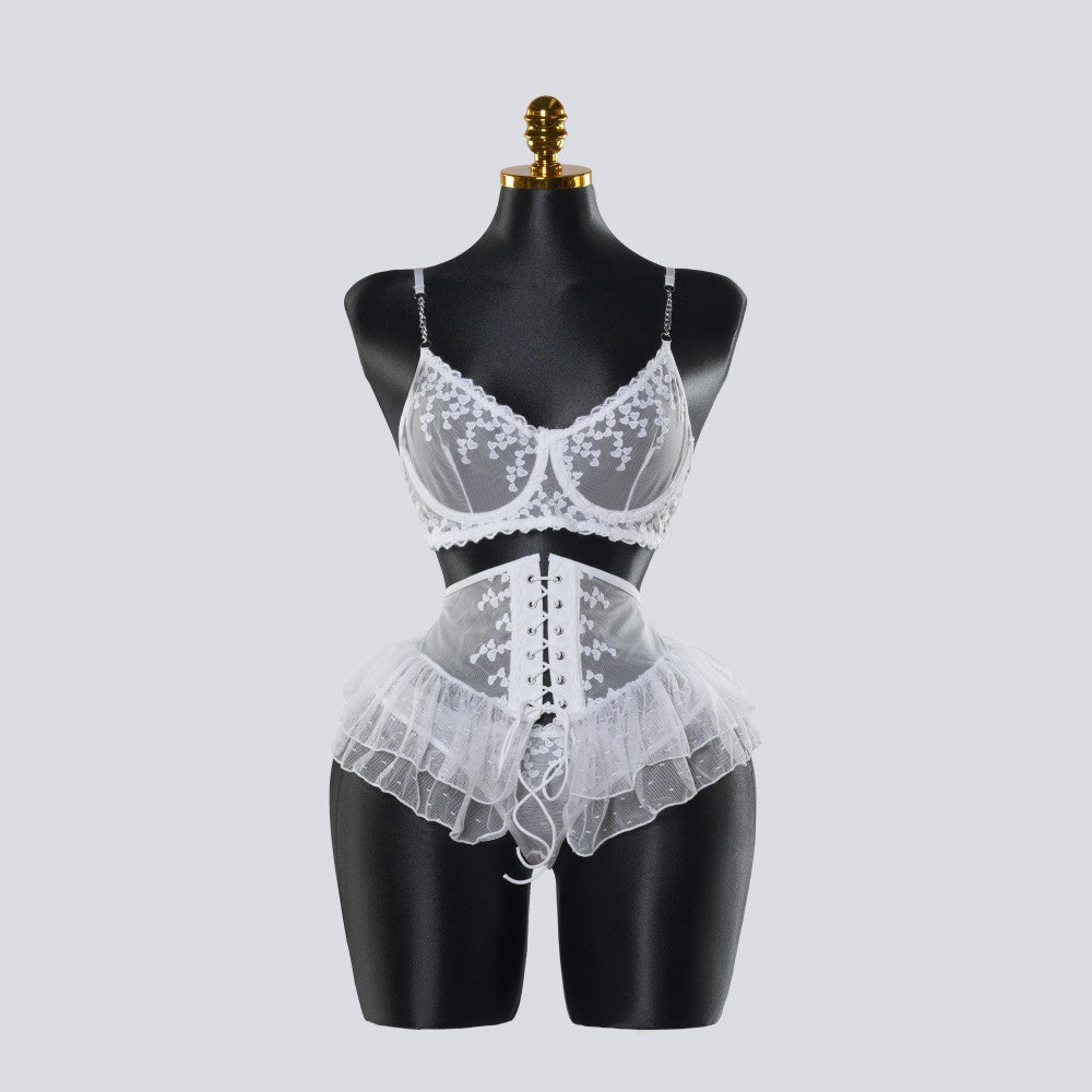 Sexy Lace Lingerie See-through Miniskirt Underwear