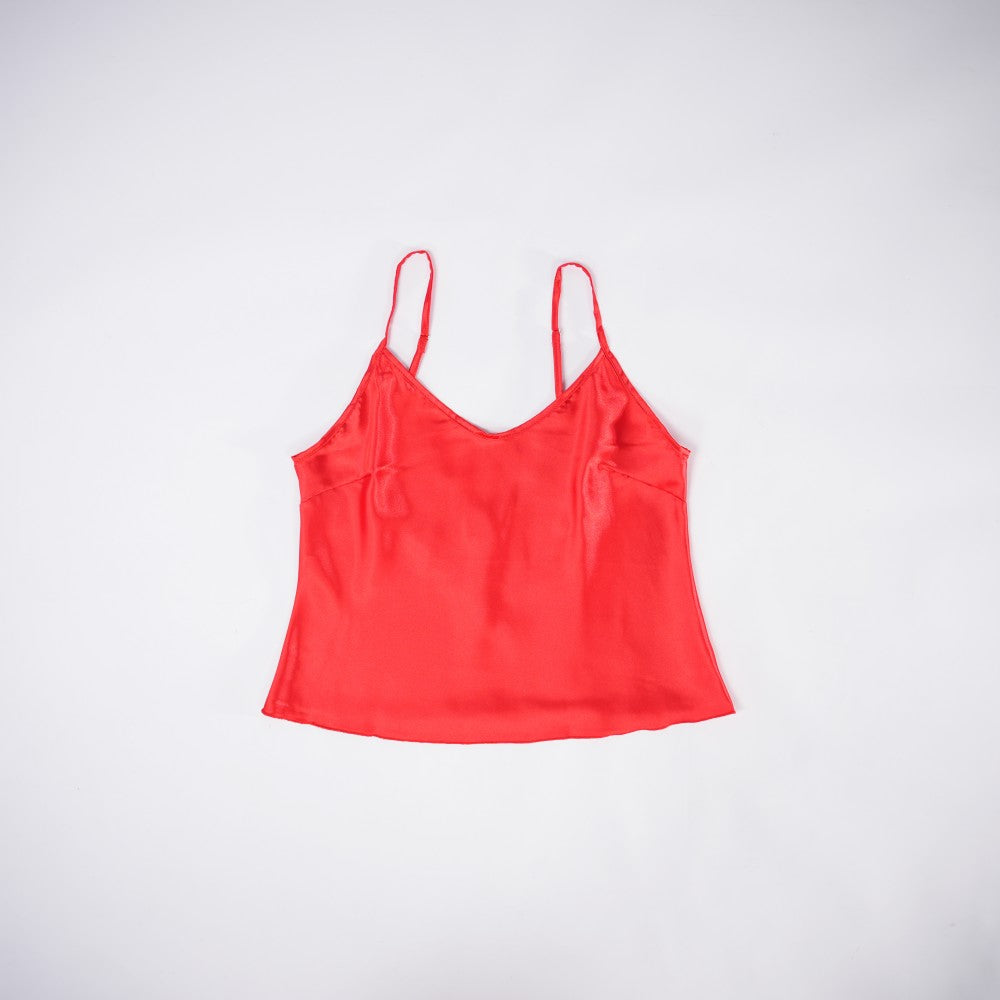 Sexy Red Silk Lace Seduction Exposed Pajamas Set