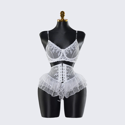 Sexy Lace Lingerie See-through Miniskirt Underwear