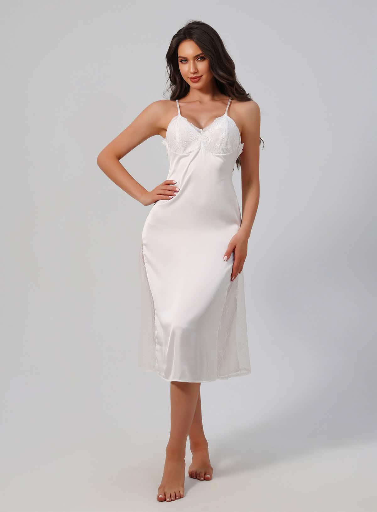 Silk Backless Halter-neck Dress