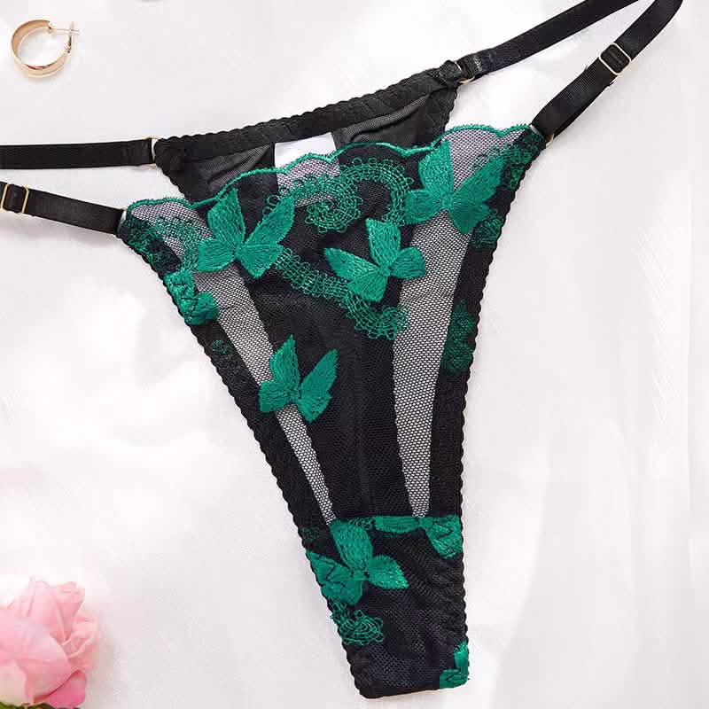 Veilvine Floral Embroidery Lace Lingerie Set