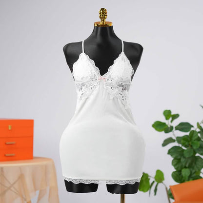 Velvet V-Neck Adjustable Spaghetti Straps Chemise