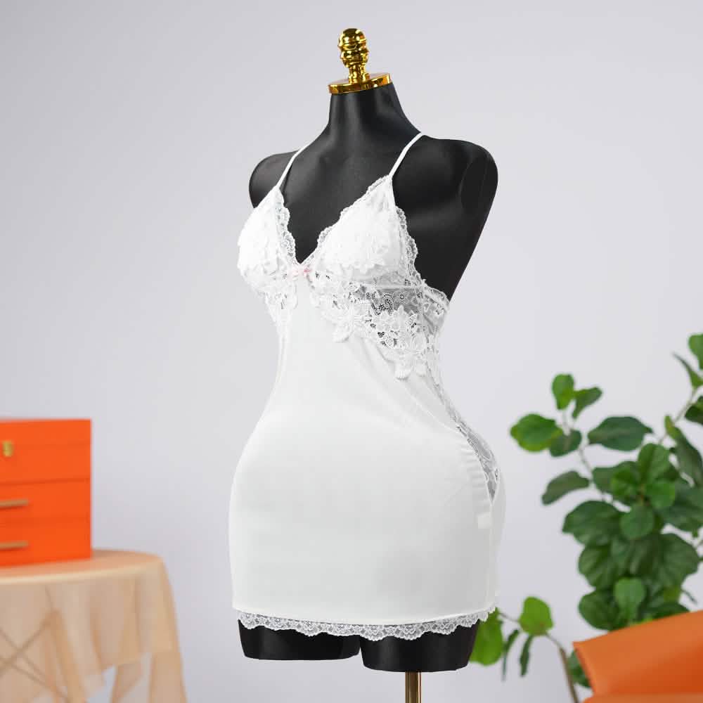 Velvet V-Neck Adjustable Spaghetti Straps Chemise