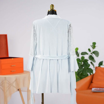 Velvet V-Neck Adjustable Spaghetti Straps Chemise Robe Set