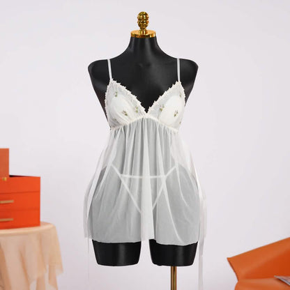 White Lace Summer Serenity Suspender Dress