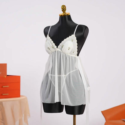 White Lace Summer Serenity Suspender Dress