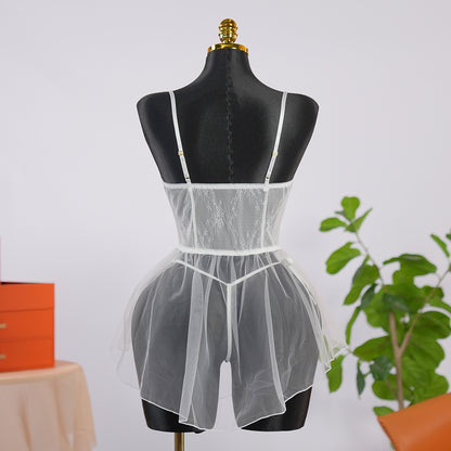 Lace Embroidery Bridal Lingerie Dress