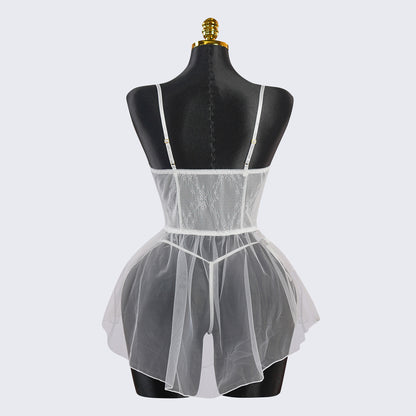 Lace Embroidery Bridal Lingerie Dress