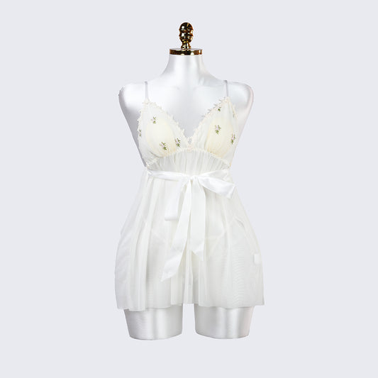 White Lace Summer Serenity Suspender Dress