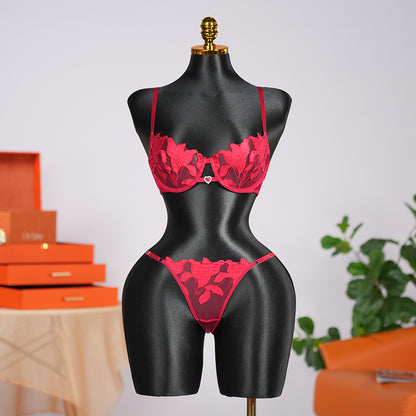 Floral Embroidery Lace Lingerie Set