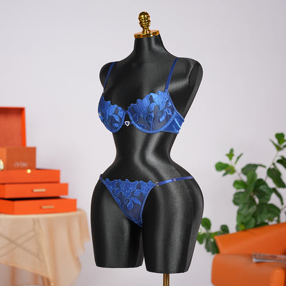 Floral Embroidery Lace Lingerie Set