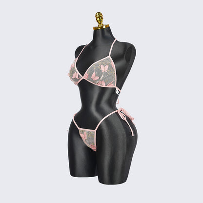 Plus Size Lace Sheer Bra Panty Set